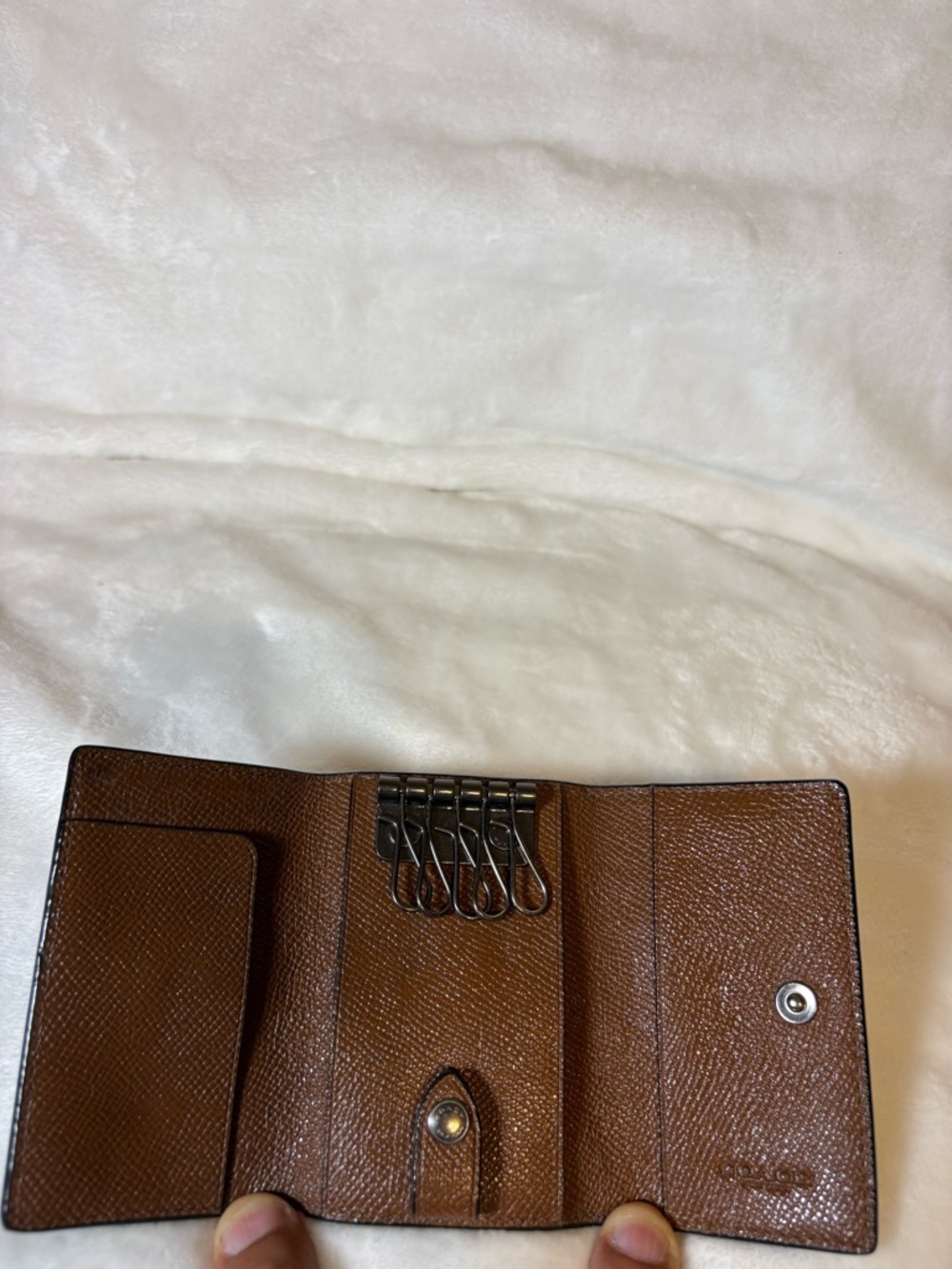 Coach Brown Leather Key & Card Holder - Picture 3 of 7